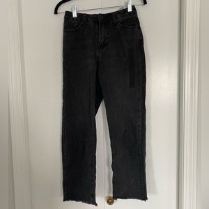 bluenotes black high rise straight jeans